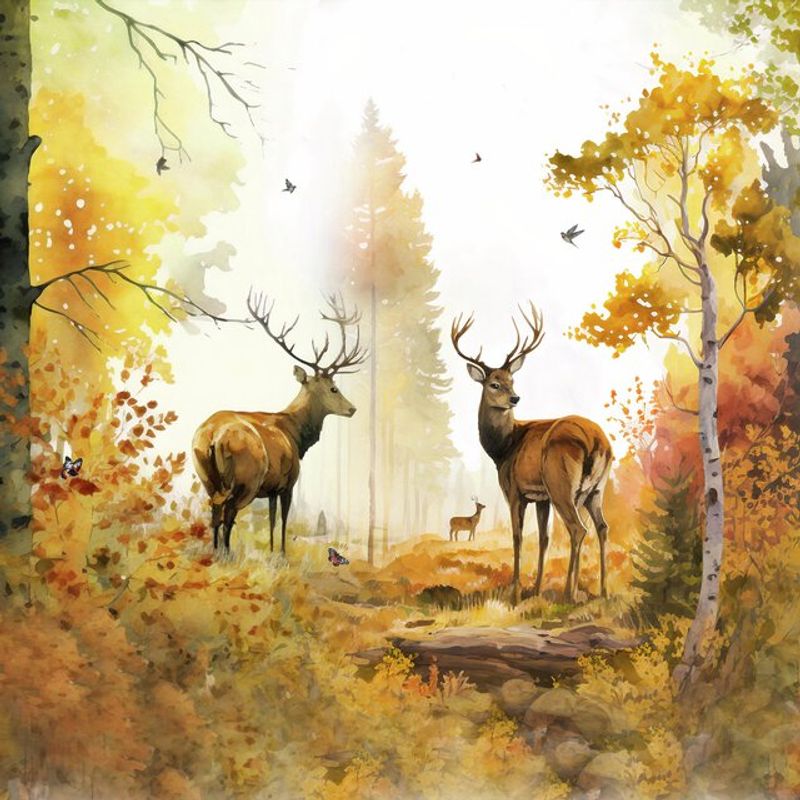 Napkin Lunsj Autumn Forest