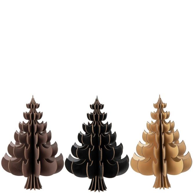 Hovedbilde Juletre i tre 3ass H20 cm light brown/brown/black