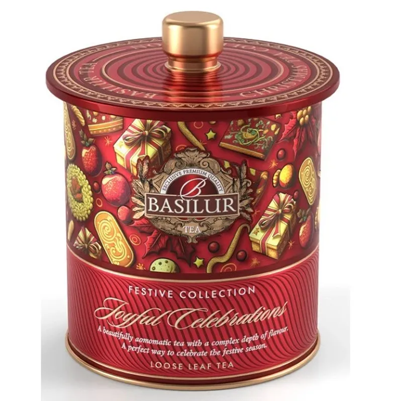BASILUR Festive Tea Joyful Celebrations Tin Caddy 75g