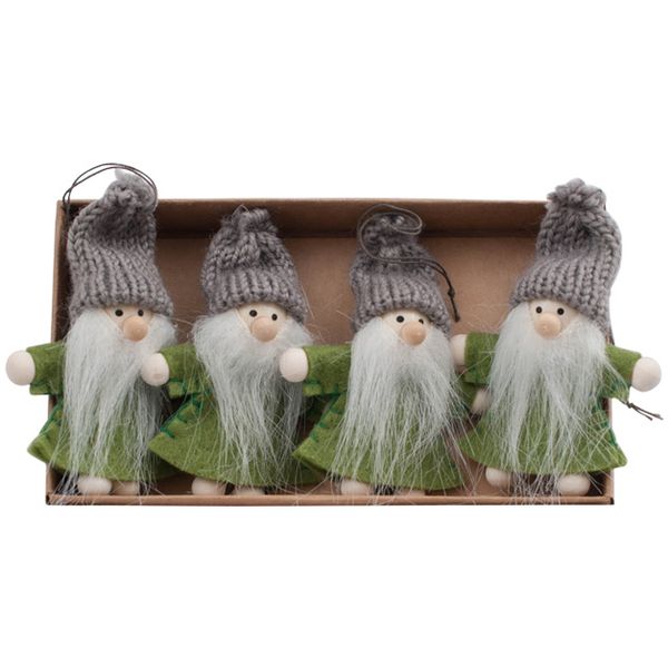 Hanging decoration nisse 4stk.